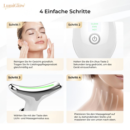 LumiGlow – EMS Anti-Rimpel Apparaat met LED-lichttherapie & Warmtefunctie