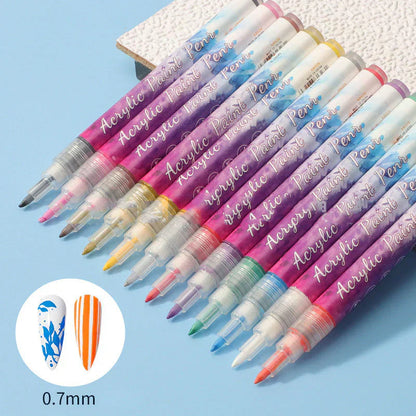 PolishPro™ Nail Art Set – 12 Kleuren voor Professionele Nageldesigns