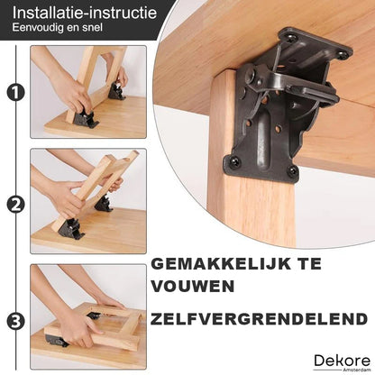 FoldClip™ - Opvouwbare heavy-duty hoekbeugels met vergrendelingsmechanisme [1 + 1 Gratis]
