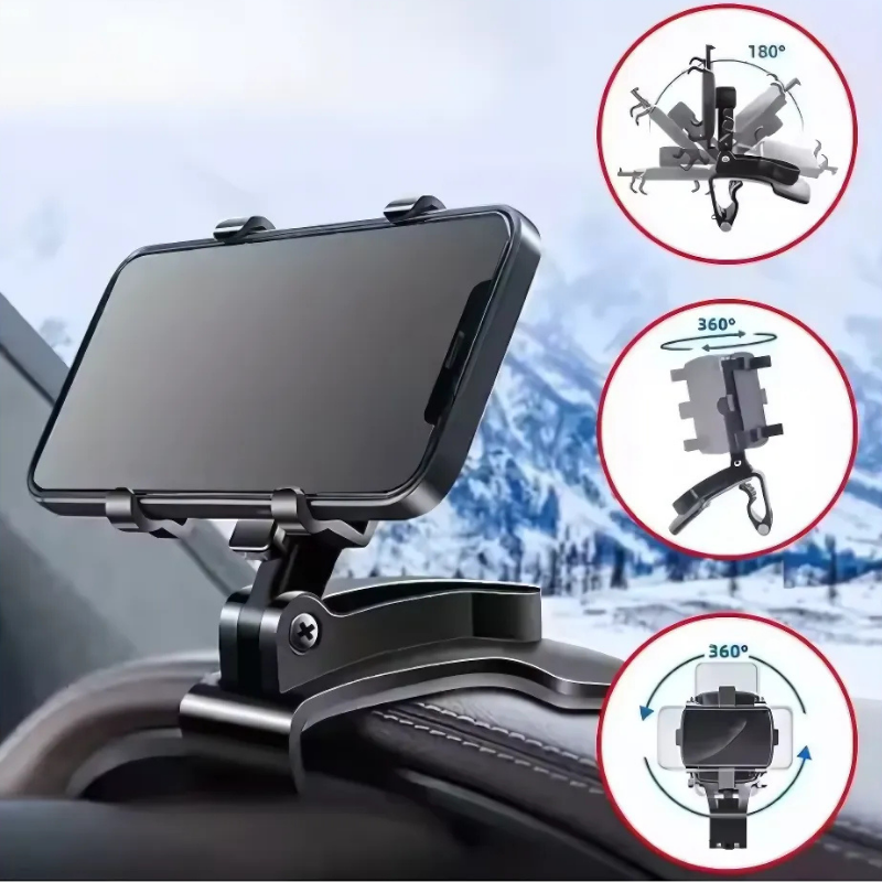 Icone™ – 360° Draaibare Telefoonhouder Auto | Handsfree & Veilig