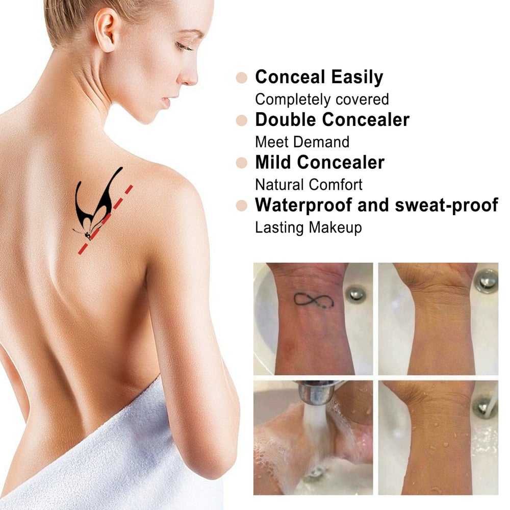 DermaVeil™ – Waterdichte bedekking voor tatoeages en littekens met een natuurlijke finish [1 + 1 Gratis]