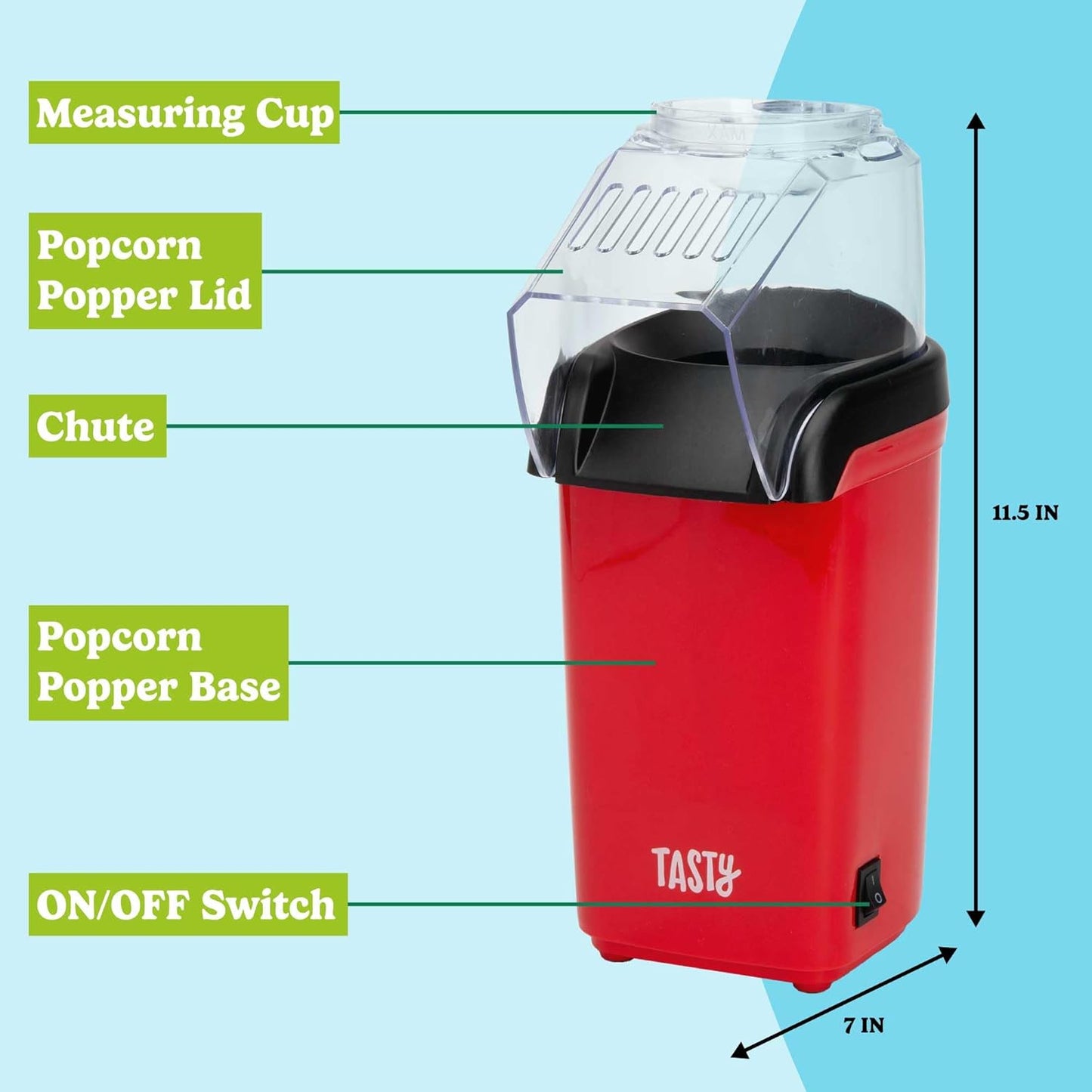 PopAir™ – Hetelucht Popcornmachine voor Gezonde en Heerlijke Snacks [50% Korting]