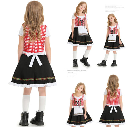 Meisjes Dirndl met Schort – Traditionele Beierse Kinderdirndl