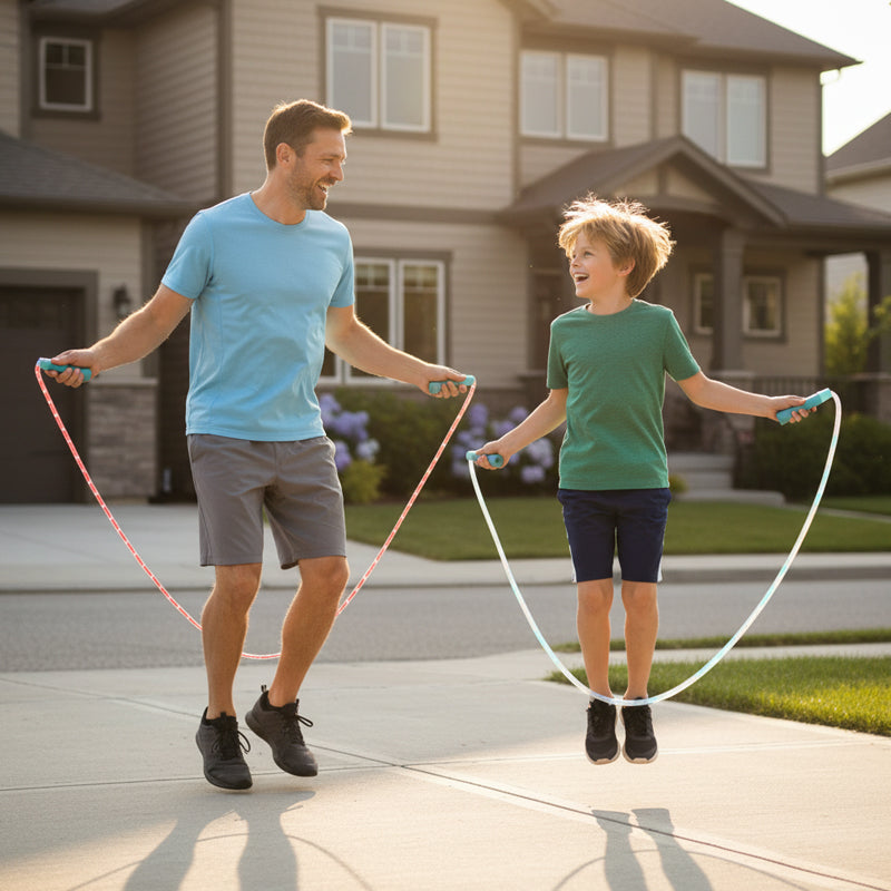 LumaLeap™ LED Springtouw – Verstelbaar & Kindvriendelijk Springtouw met Lichteffecten
