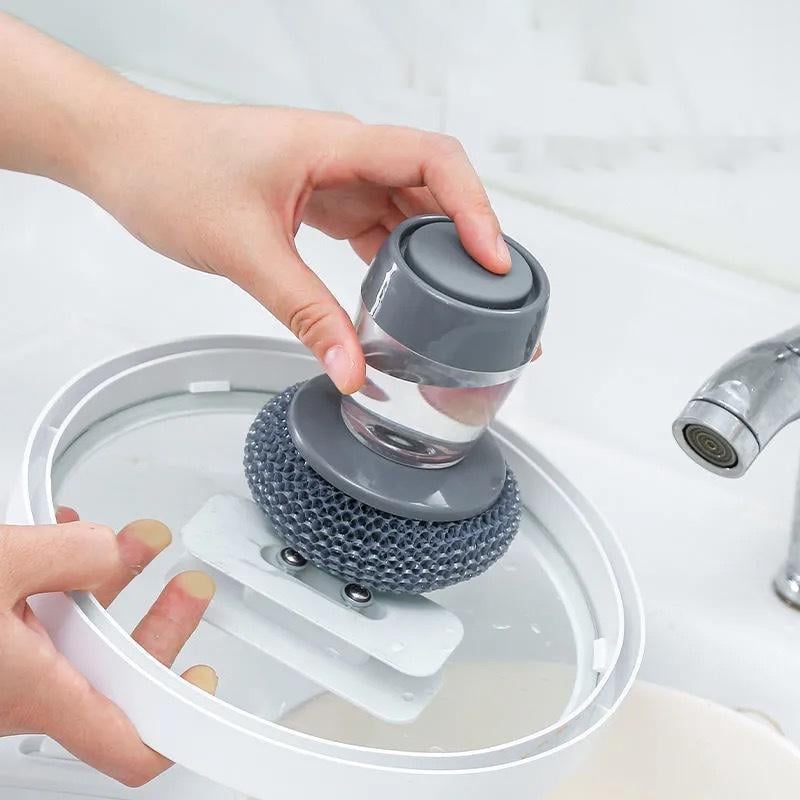 SoapBrush™ - Keuken afwasborstel met zeepdispenser - Antibacterieel en schimmelbestendig [1 + 1 Gratis]