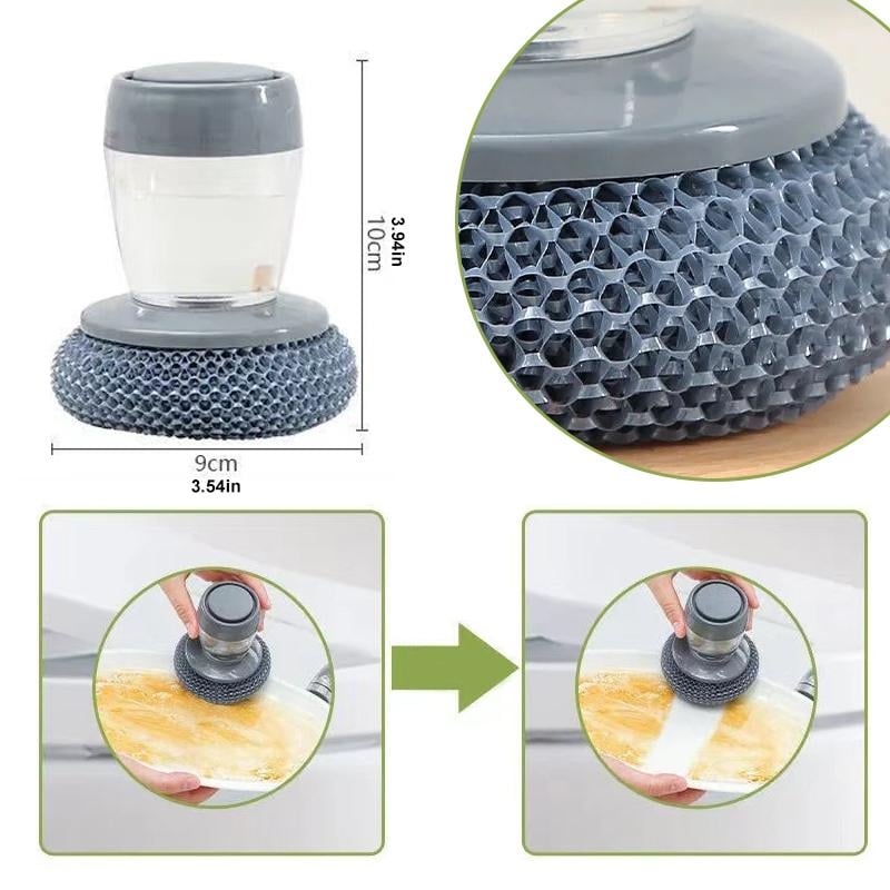 SoapBrush™ - Keuken afwasborstel met zeepdispenser - Antibacterieel en schimmelbestendig [1 + 1 Gratis]