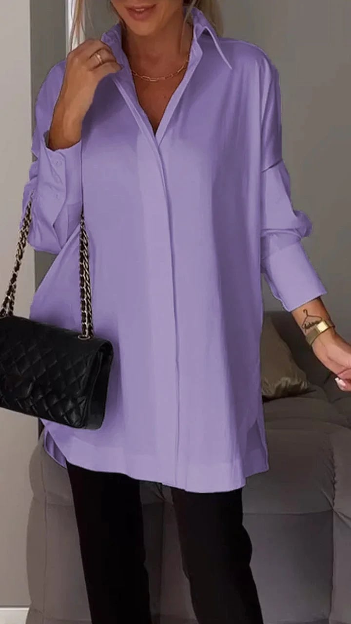 Hillary™ - Lange polo blouse [50% korting]