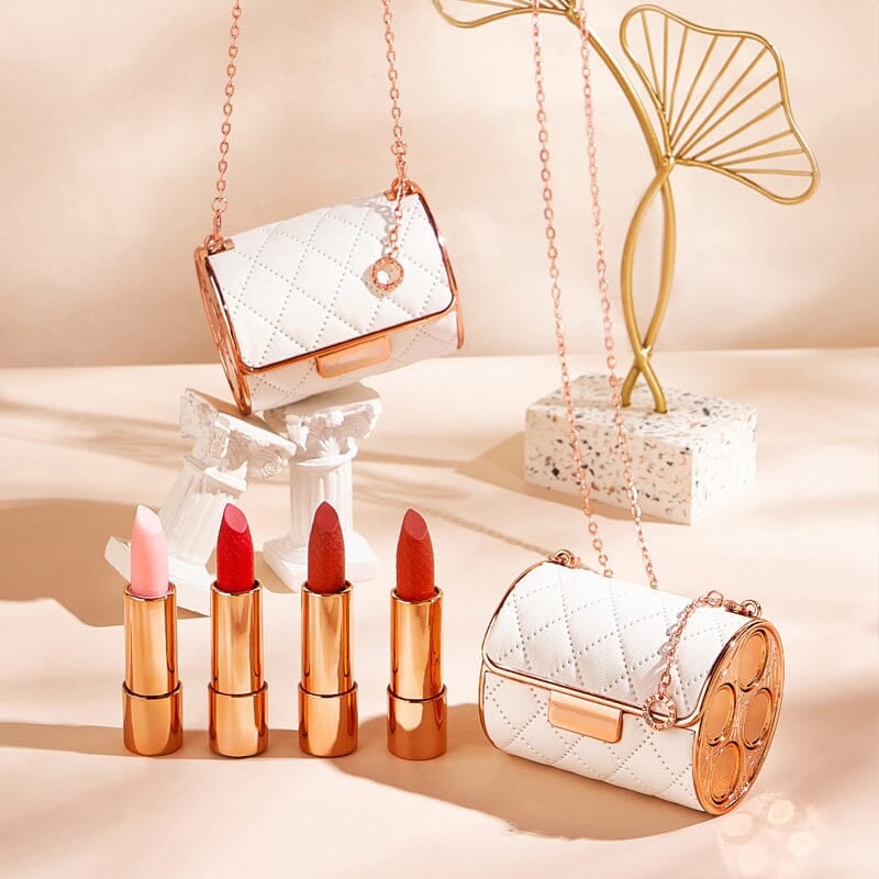 GlossBag™ - Fluwelen matte lippenstift set met kettingtasje [50% Korting]