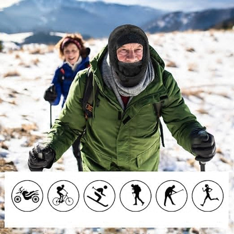 SkiMask™ – Warm Skimasker met Sherpa Capuchon | Winddicht & Rekbaar