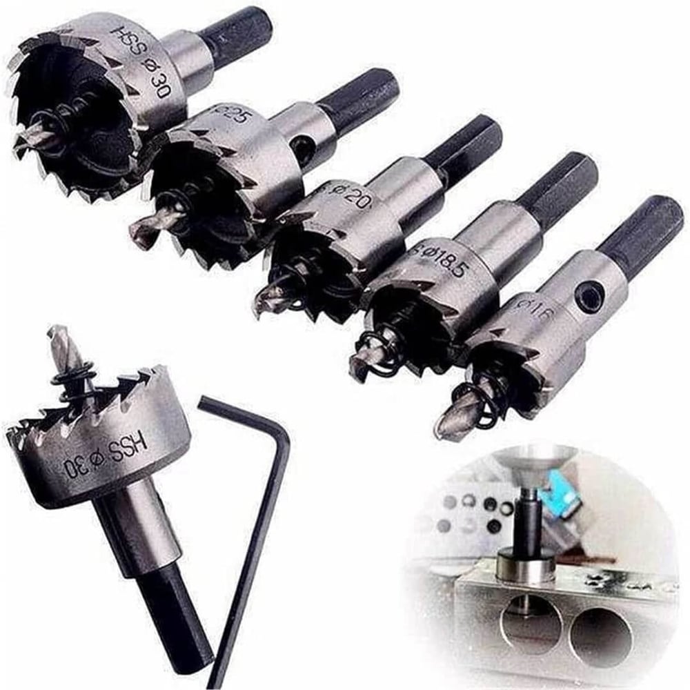 MetalDrill™ - Set hardmetalen kernboren voor metaal (5 stuks) [50% Korting]