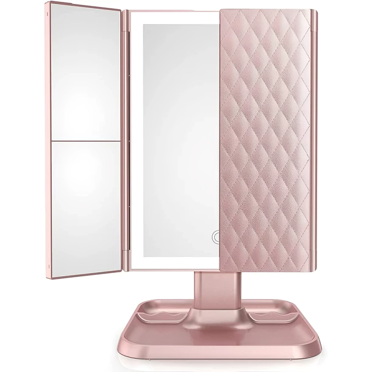LumiGlora™ – Opklapbare LED-spiegel met 3 panelen voor een nauwkeurige en perfecte make-up [50% Korting]