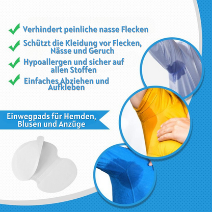 Semfra™ – Wegwerp-zweetpads voor de oksels voor veilige en frisse bescherming [50% Korting]