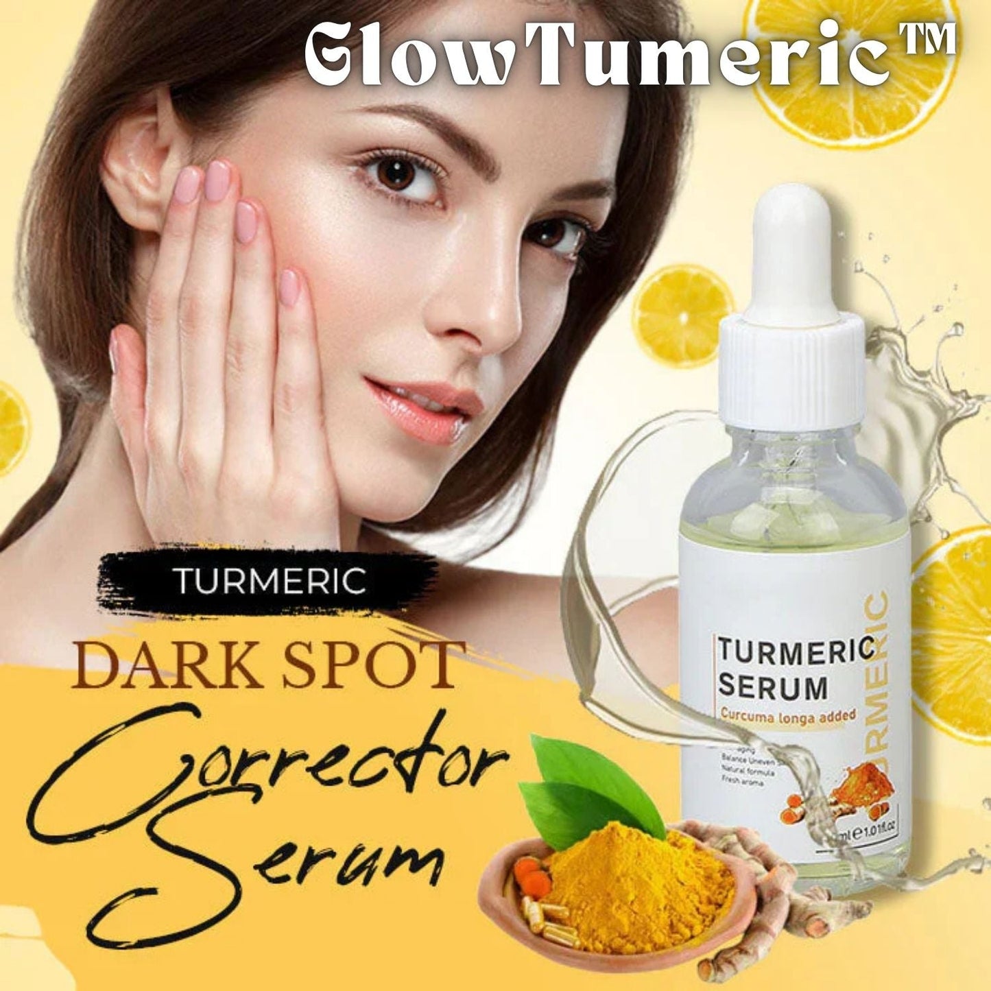 GlowTurmeric™ – Door Donkere Vlekken te Verwijderen met dit Krachtige Serum [1 + 1 Gratis]