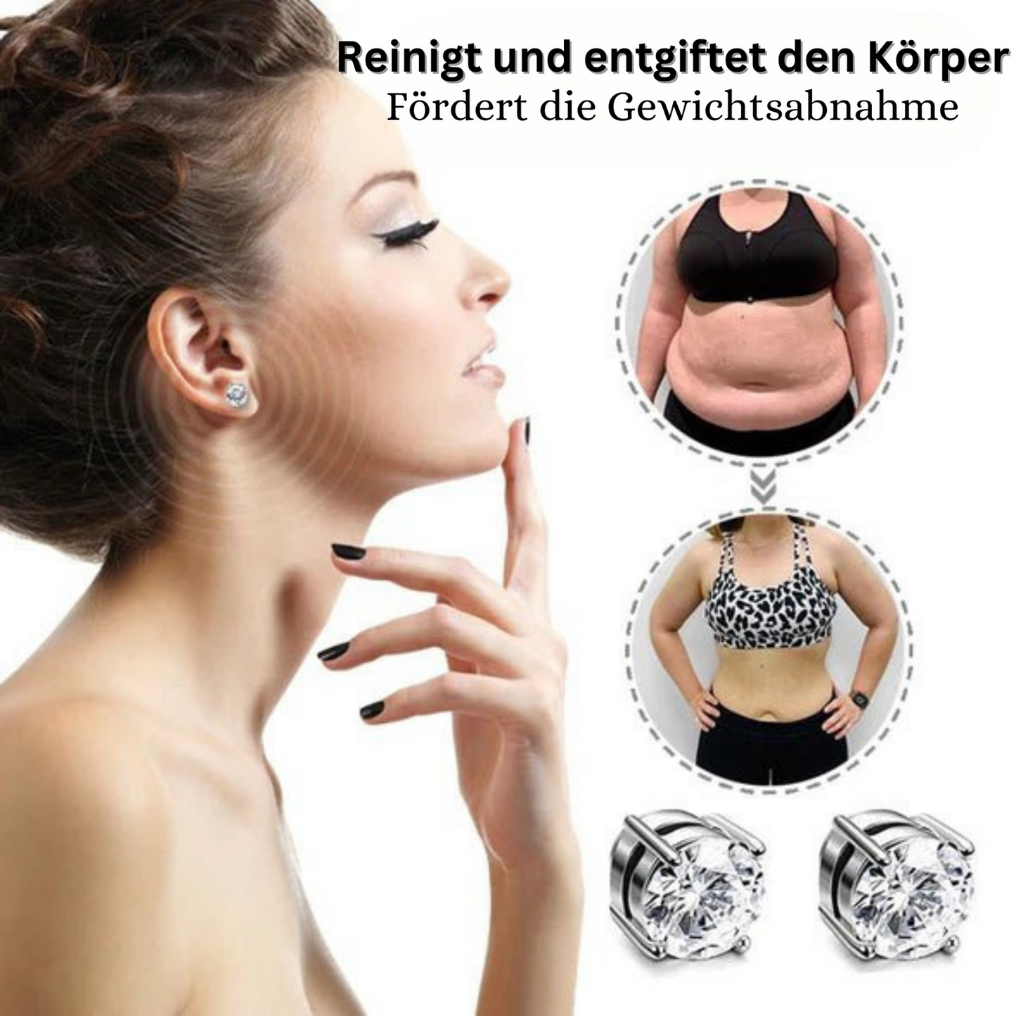 Acurani – Magnetische Therapie-Oorbellen voor Natuurlijke Lymfedrainage [1 + 1 Gratis]