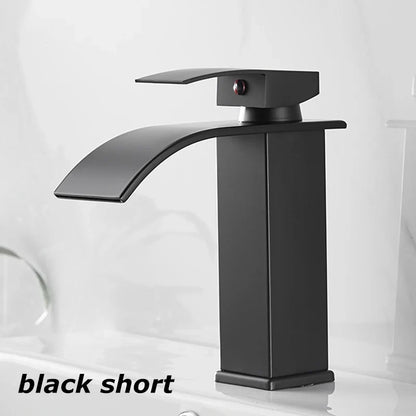 Wastafelkraan Mat Zwart van Roestvrij Staal voor Badkamer & Toilet