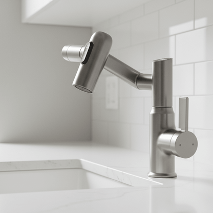 Waterkraan met LED-temperatuurweergave en 360° zwenkarm