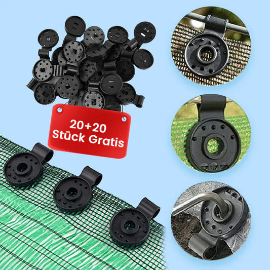 20 + 20 Gratis | ClipHold™ - Veilige bevestigingsclip voor schaduwdoeken [Laatste dag korting]