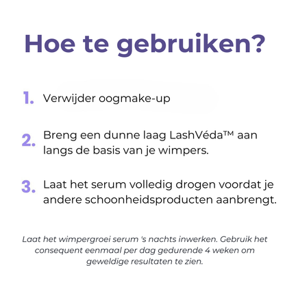 LashVeda™ Wimperserum – Langere & Dichtere Wimpers | 1+1 Gratis