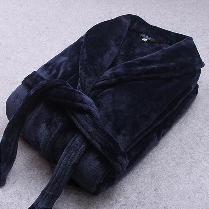 Unisex badjas van fleece en flanel – warm en ademend