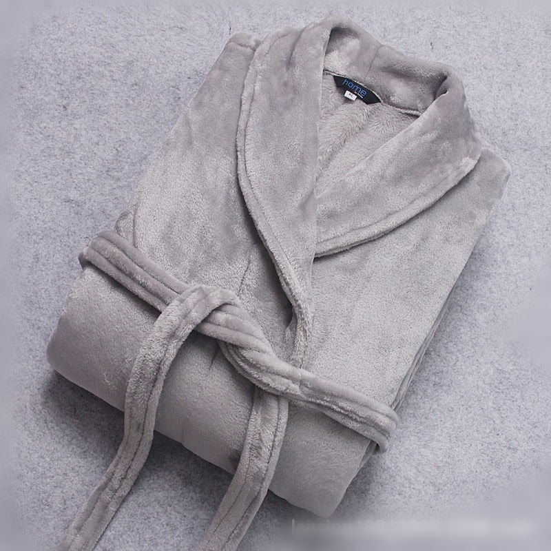 Unisex badjas van fleece en flanel – warm en ademend