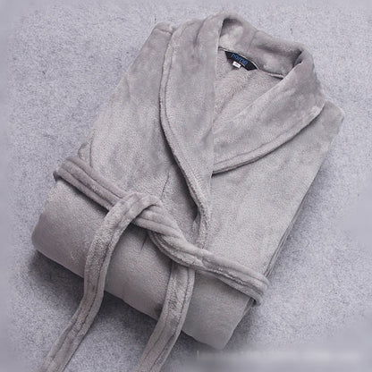 Unisex badjas van fleece en flanel – warm en ademend