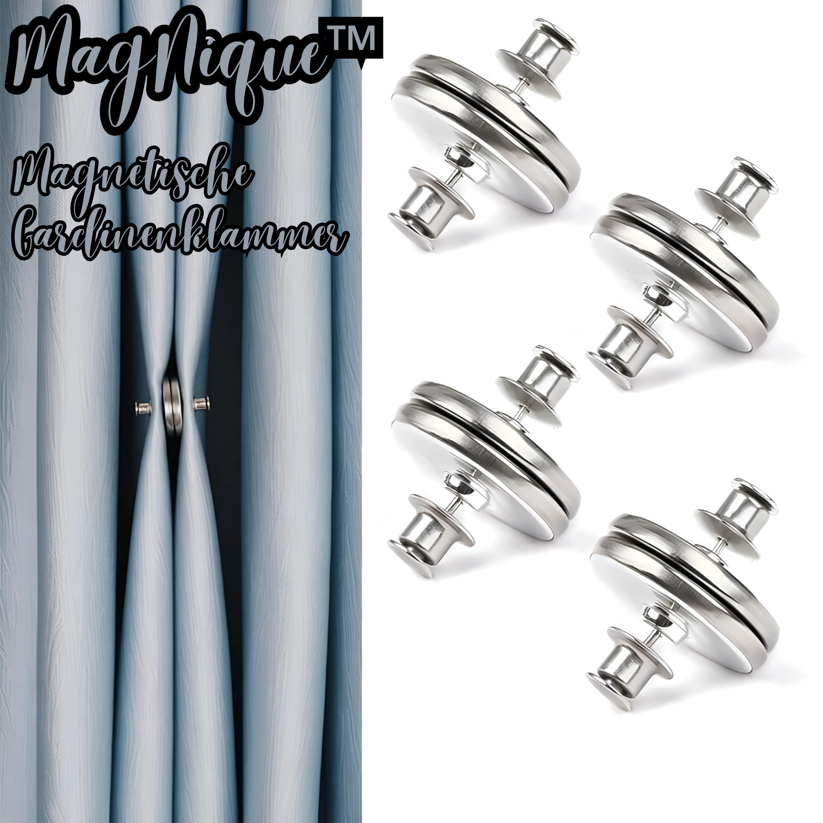 MagNique™ - Magnetische gordijnclip [5 + 5 Gratis]