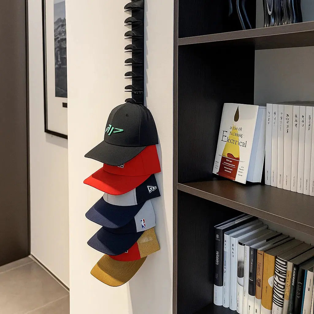 Clevere™ Pettenhouder – Wandrek voor 10 Caps | Vormvast & Stijlvol