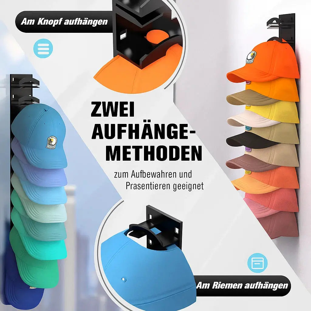 Clevere™ Pettenhouder – Wandrek voor 10 Caps | Vormvast & Stijlvol