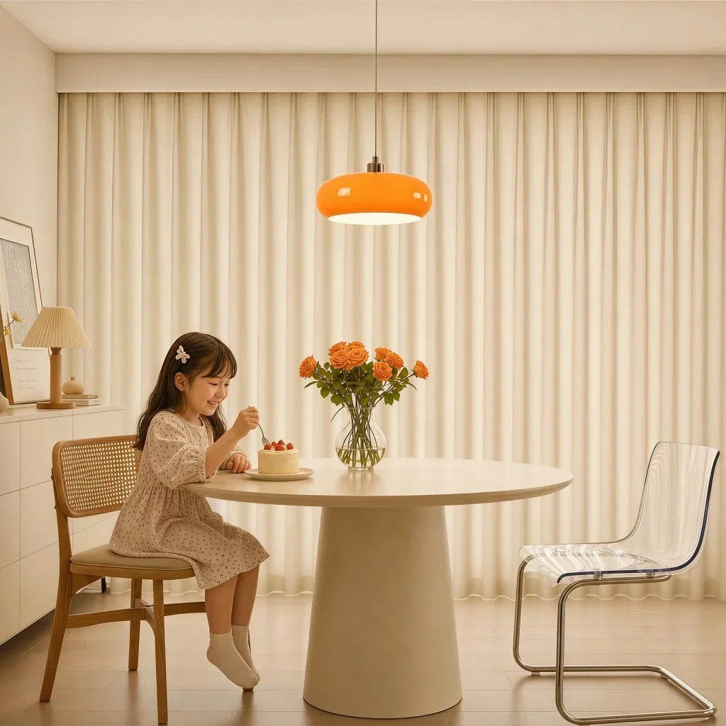 Glazen hanglamp in Nordic Bauhaus-stijl voor elke ruimte