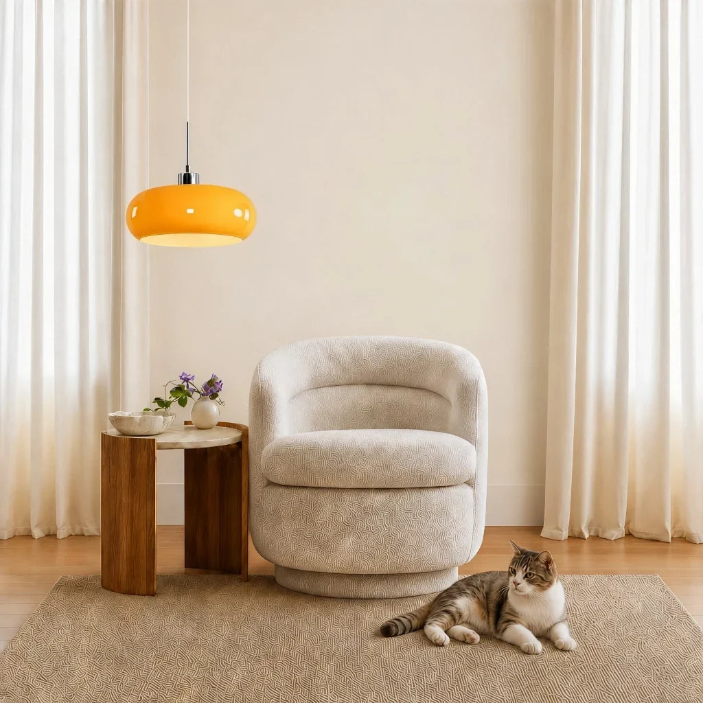 Glazen hanglamp in Nordic Bauhaus-stijl voor elke ruimte