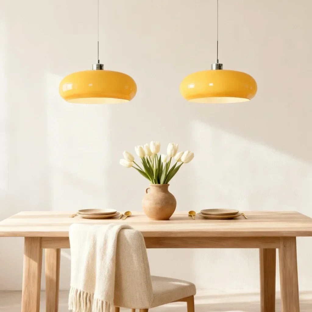Glazen hanglamp in Nordic Bauhaus-stijl voor elke ruimte