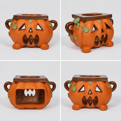 Pompoen tissuehouder van hars – Halloween tafeldecoratie met functie