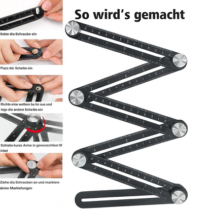 FlexiAngle – Flexibele Multi-Hoek Meetlat voor Precieze Hoekmetingen
