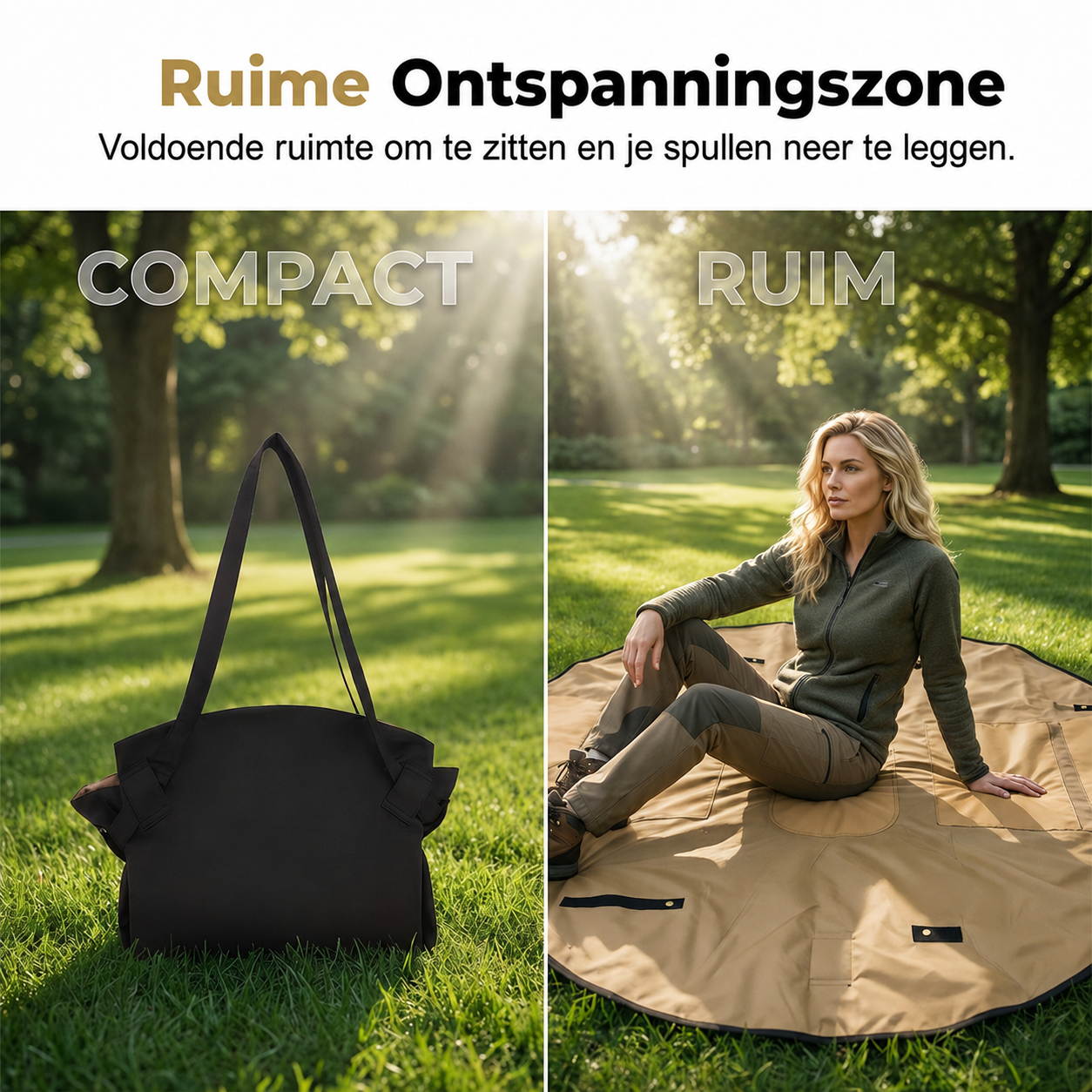 PicnicFlip – Draagtas en picknickdeken in één | 50% korting