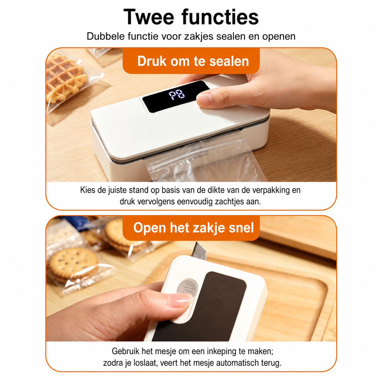 SealMate – Snacks langer vers, zakken veilig gesloten | 50% korting