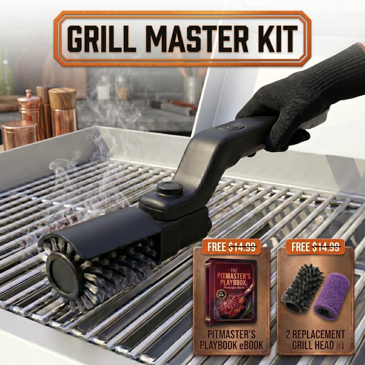 GrillMaster – Sprankelend schone grillroosters in minder dan 2 minuten [50% korting]