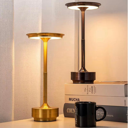Draadloze LED-tafellamp met touch-dimmer van aluminium IP44