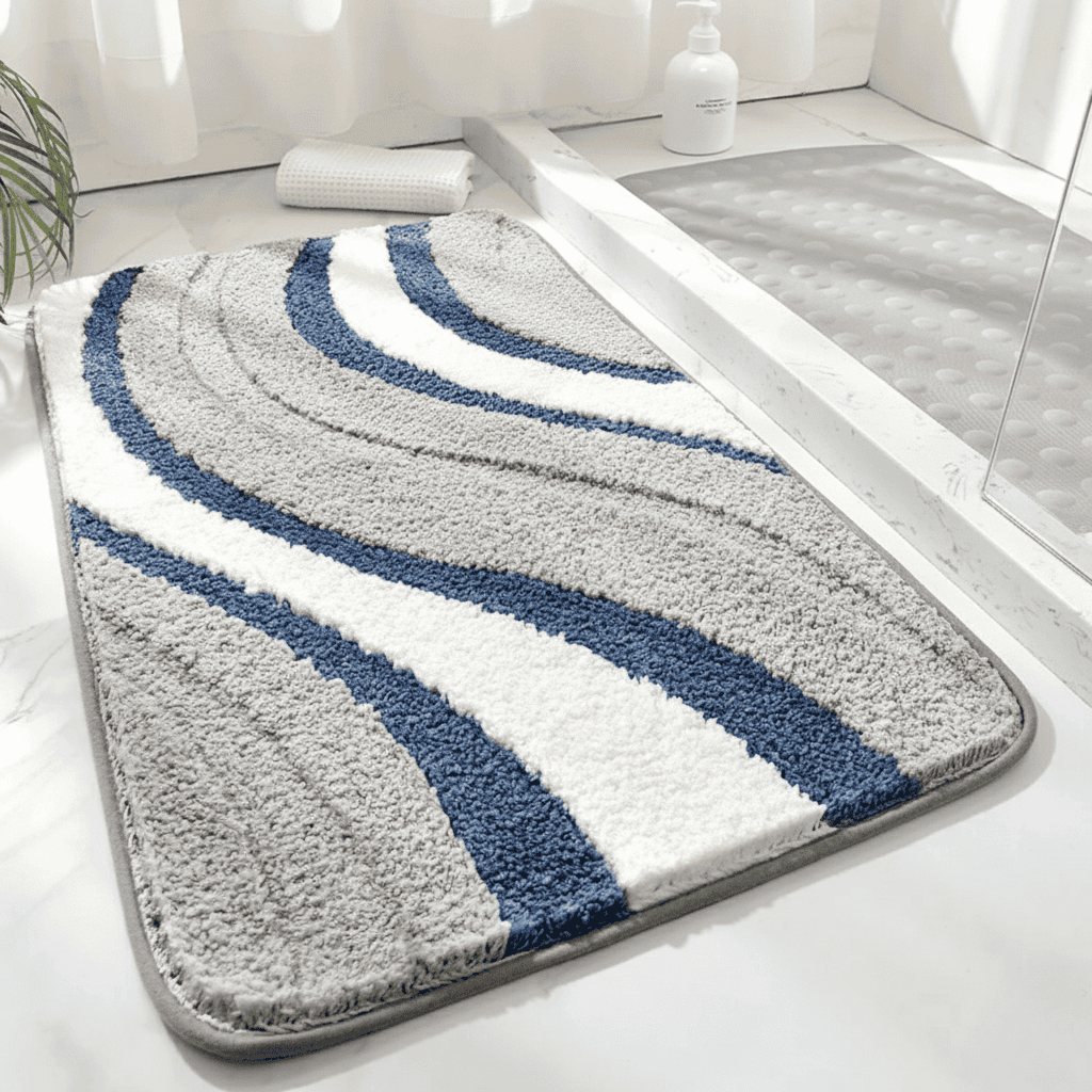 Ultrazachte badmat van microvezel – antislip & absorberend