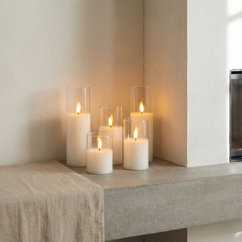 Vlamloze LED Kaarsen Set met Timer – 9 Stompkaarsen