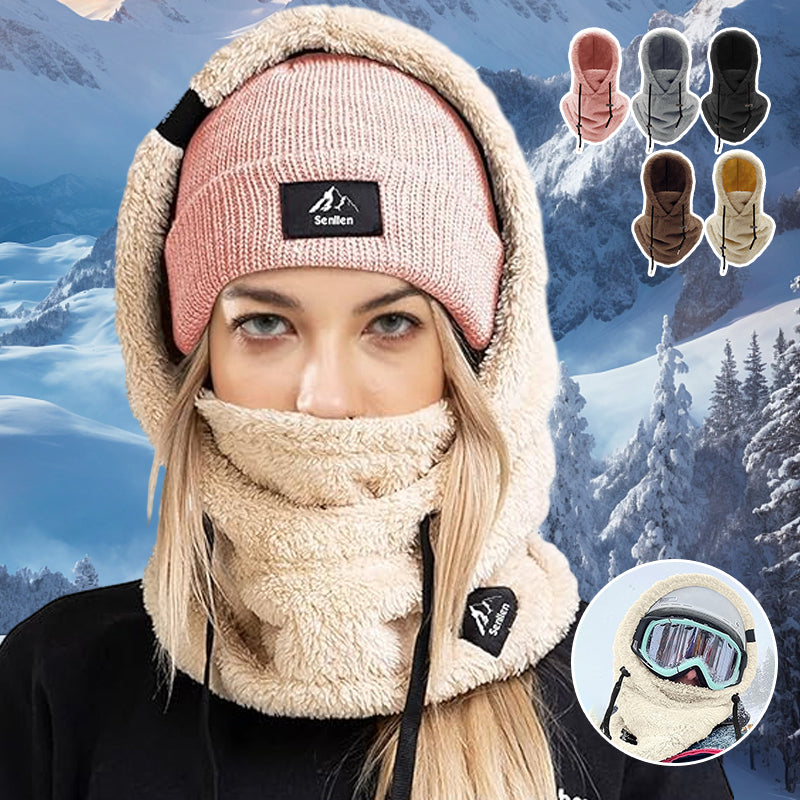 SkiMask™ – Warm Skimasker met Sherpa Capuchon | Winddicht & Rekbaar