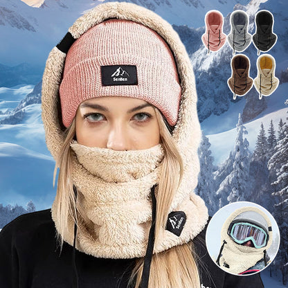 SkiMask™ – Warm Skimasker met Sherpa Capuchon | Winddicht & Rekbaar