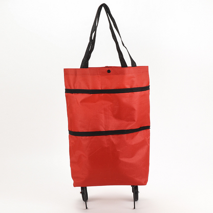 Opvouwbare boodschappentas met wielen – 2-in-1 draagtas en trolley