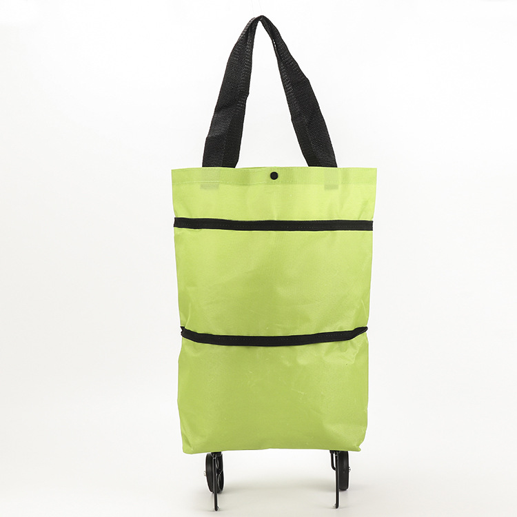 Opvouwbare boodschappentas met wielen – 2-in-1 draagtas en trolley
