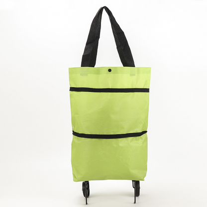 Opvouwbare boodschappentas met wielen – 2-in-1 draagtas en trolley