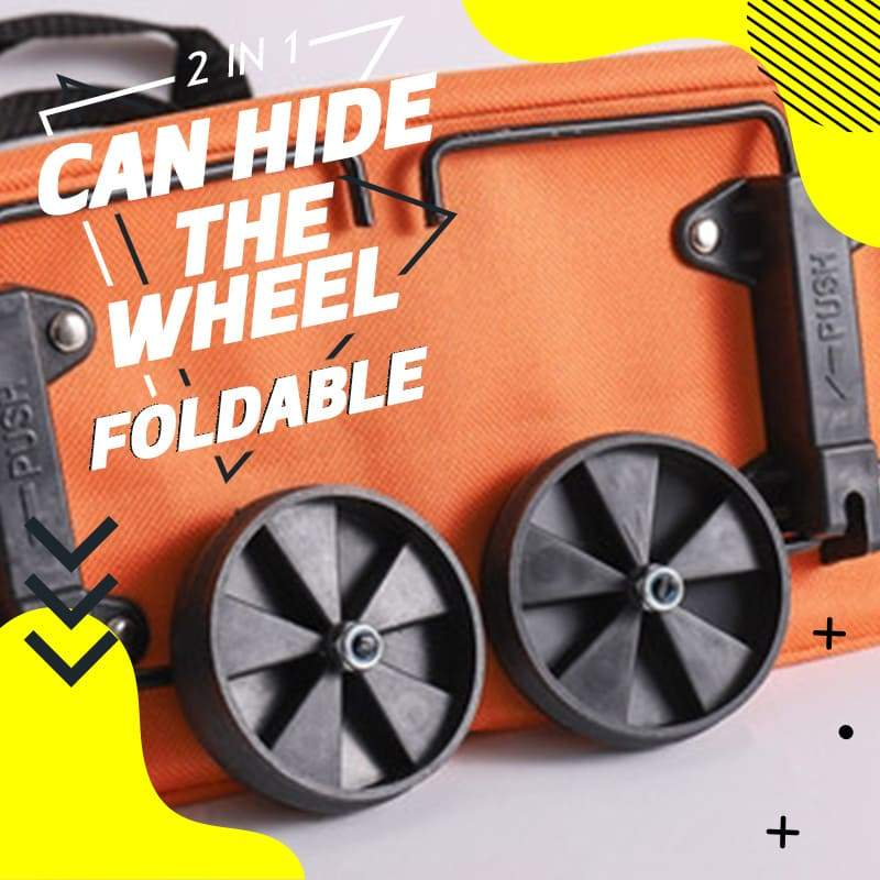 Opvouwbare boodschappentas met wielen – 2-in-1 draagtas en trolley