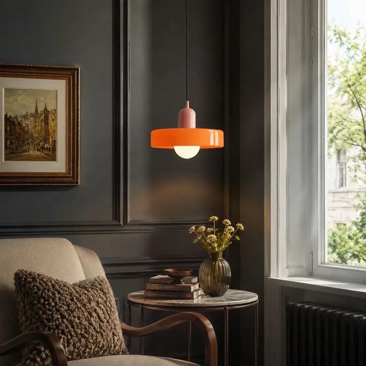Glazen hanglamp met bolkap – decoratieve pendellamp
