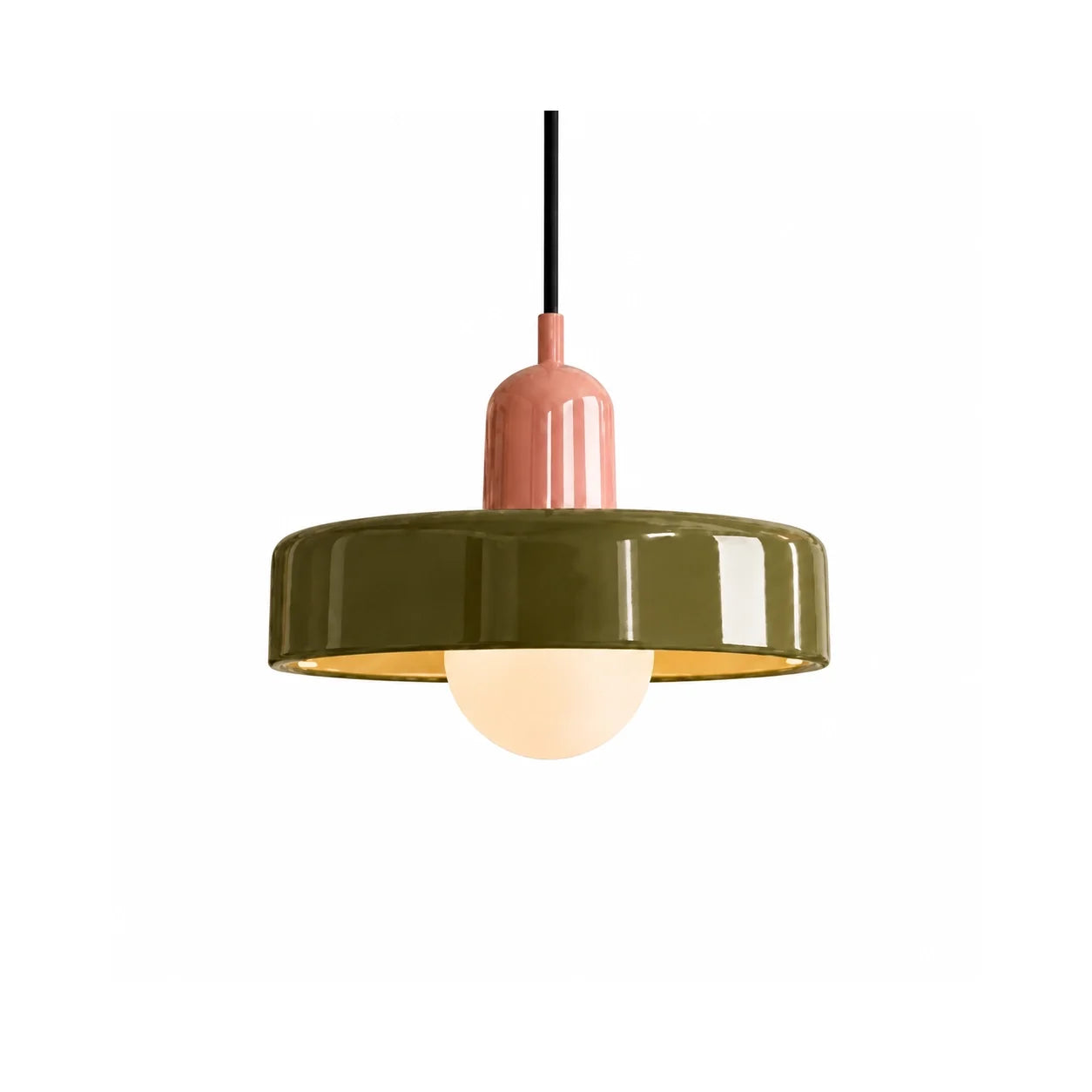 Glazen hanglamp met bolkap – decoratieve pendellamp