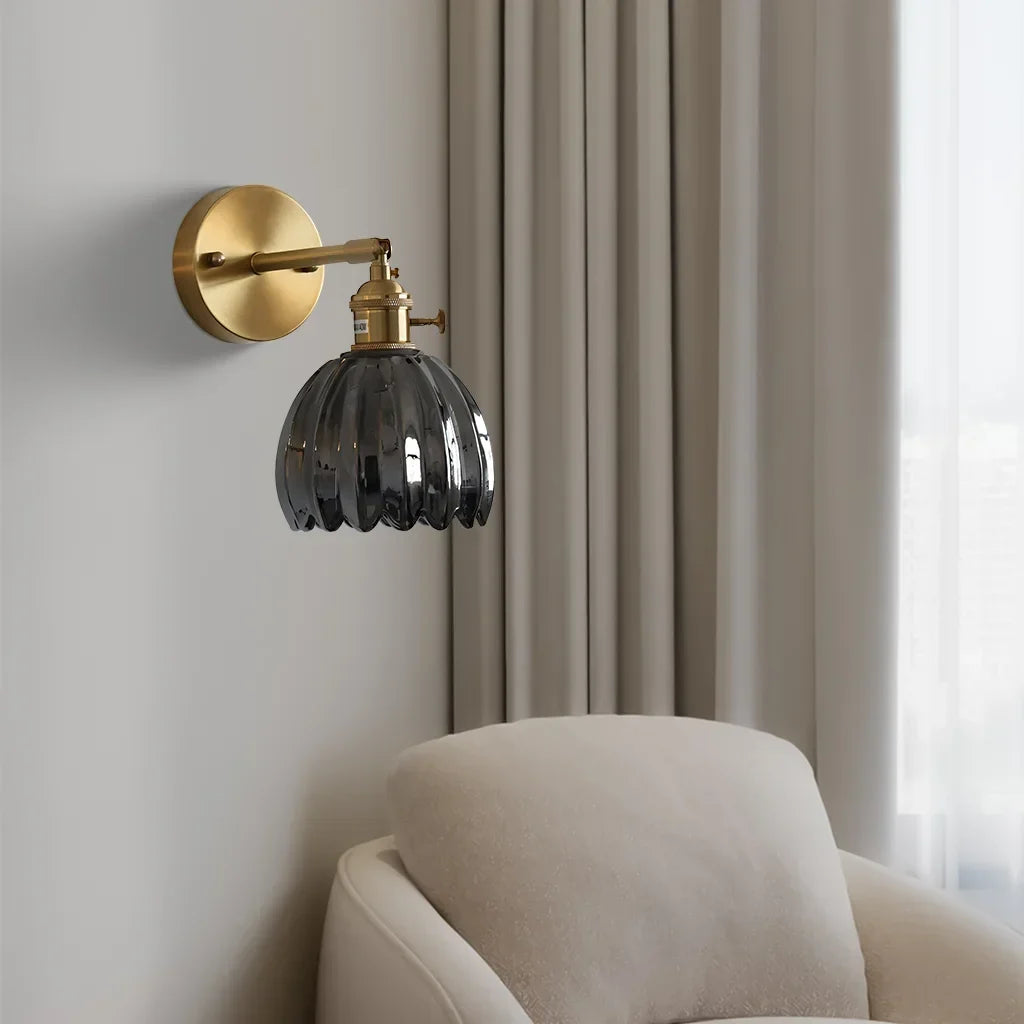 Lotus Glazen Wandlamp – decoratief wandlicht met bloemdesign