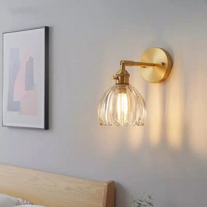 Lotus Glazen Wandlamp – decoratief wandlicht met bloemdesign