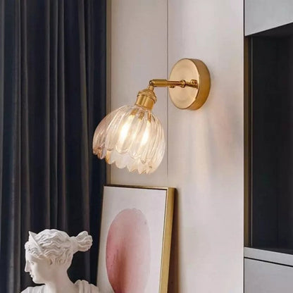 Lotus Glazen Wandlamp – decoratief wandlicht met bloemdesign